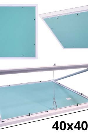 1012K2 ENG Kit 2 Alçapão Gesso Drywall 40X40Cm com Click E Tampa Invisível