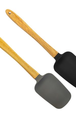 102730 ENG Espatula Reta Silicone com Cabo Bambu Maira